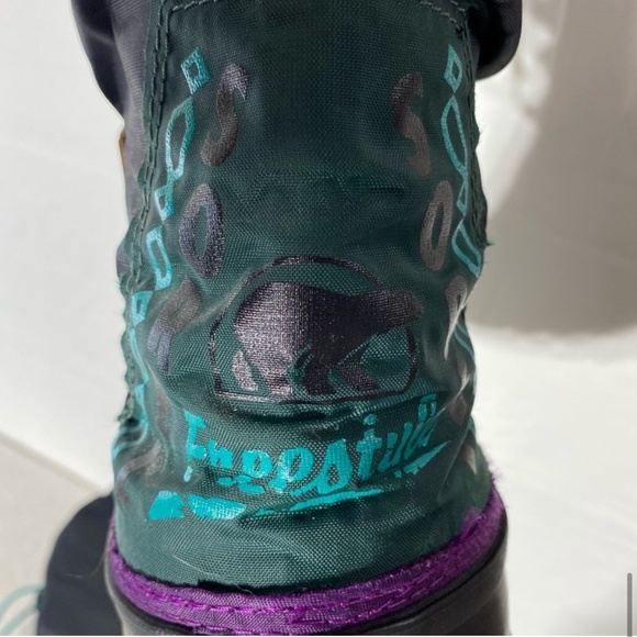 Vintage Sorel Black Purple Teal Freestyle Sport Winter Snow Boots 11 - Picture 12 of 16